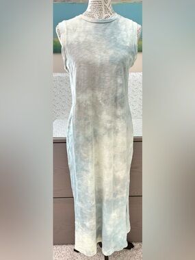 Women’s Universal Thread Tie Dye Maxi Dress Sleeveless Crew Neck  Grays Blues  M